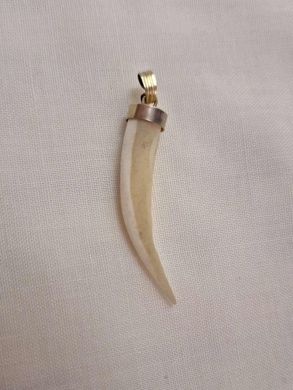 Ivory Horn Pendant Necklace Charm